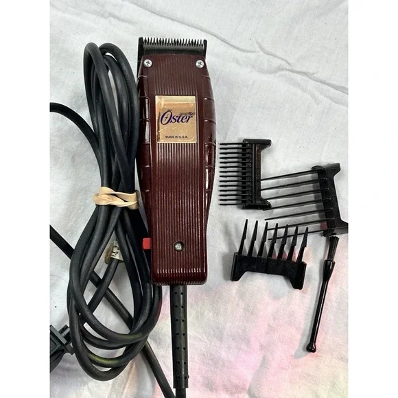 Vtg Oster Classic Clippers Model 151-04 A Marroon Corded Works
