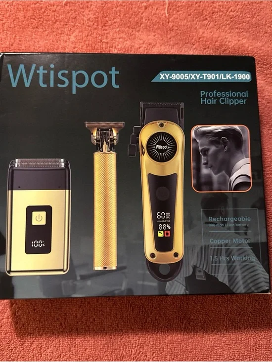 Gold Professional Hair Clipper Kit for Men