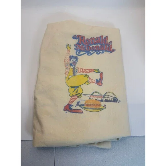 Vintage 1960's Ronald McDonald McDonald's Iron On Printed on Pillowcase Rare