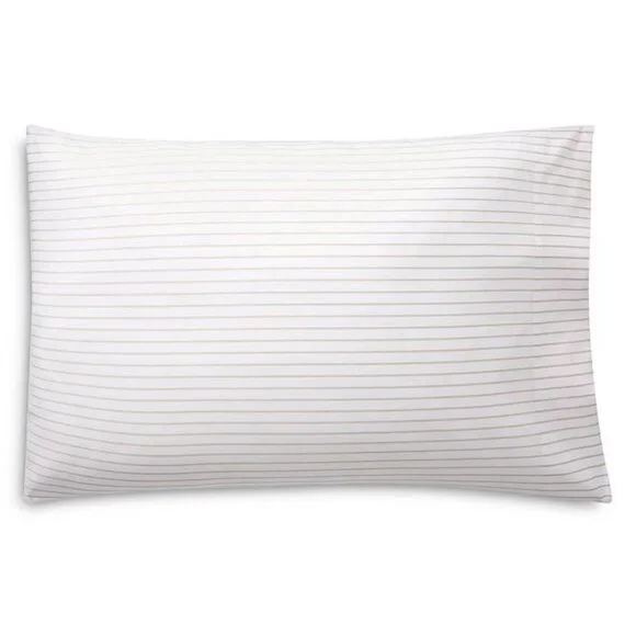 Ralph Lauren Prescott Stripe Standard Pillowcases Vintage Silver White