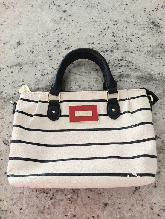 XOX Betsey Johnson Pinch Satchel in Stripe