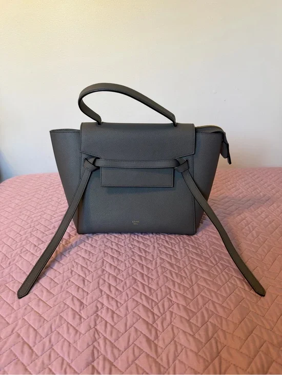 Preowned Gray Celine Micro Belt Bag