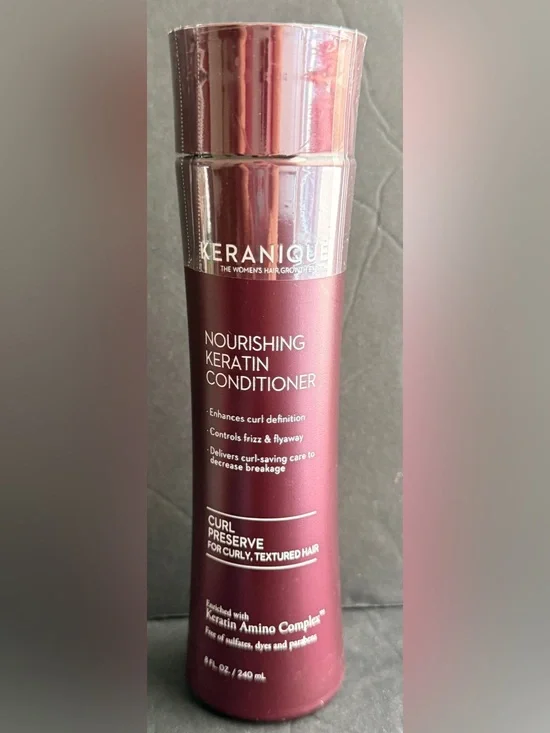 Keranique Nourishing Keratin Conditioner Curl Preserve Thinning Hair 8oz NEW