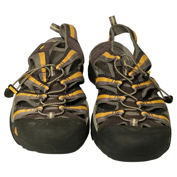 Keen Newport H2 Mens 16 Charcoal Yellow Hiking Water‎ Sandals 1001924