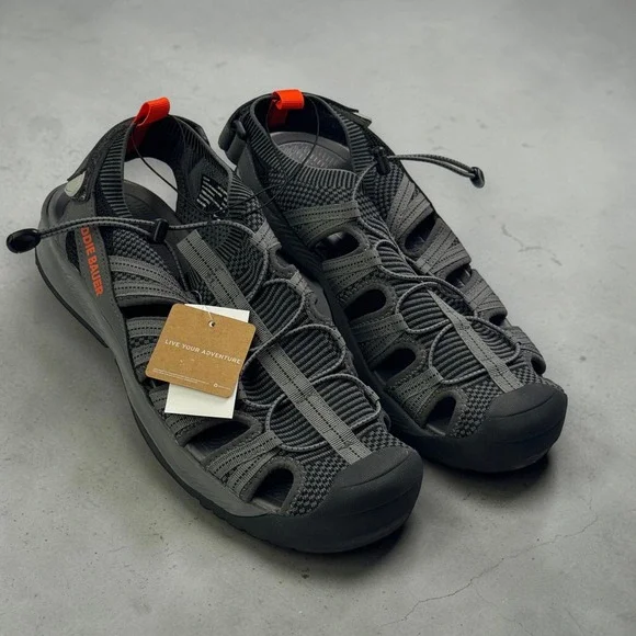 Eddie Bauer Cedar Mens Grey Orange Hiking Sandals Water Shoes Size 13 NEW
