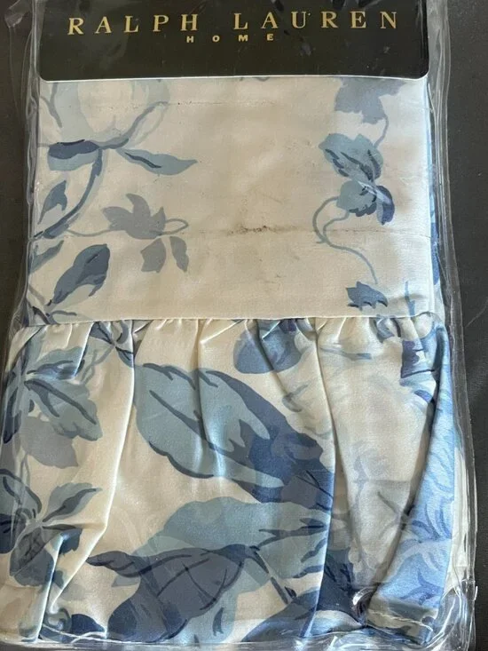 Ralph Lauren Elsa Floral pillowcase set blue white cotton sateen