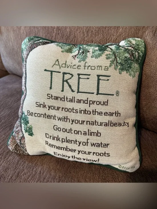Advice From A Tree Poem Tapestry Pillow