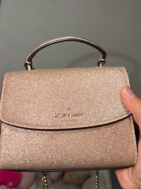 kate spade Rose Gold Glitter Top-Handle Satchel