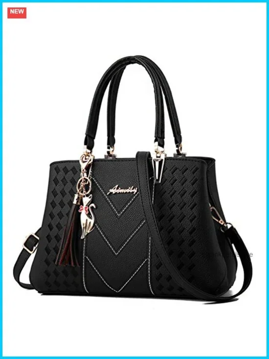 PU Leather Satchel Shoulder Bag Tote Crossbody Bag