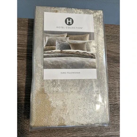 Hotel Collection Euro Pillow 1-Sham Metallic Stone 26