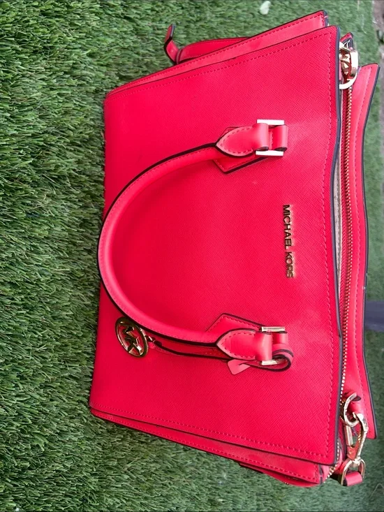 Michael Kors Hot Pink Saffiano Leather Satchel