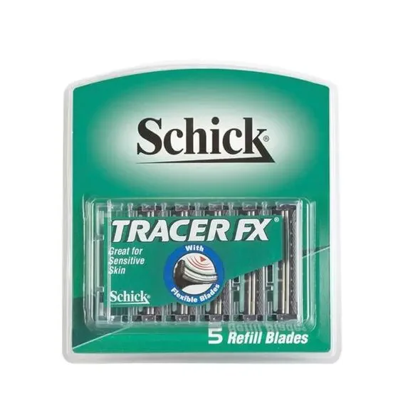 NEW Schick Tracer FX Razor Refill Blades - 1 Pack, 5 Cartridges, Case - DISC VTG