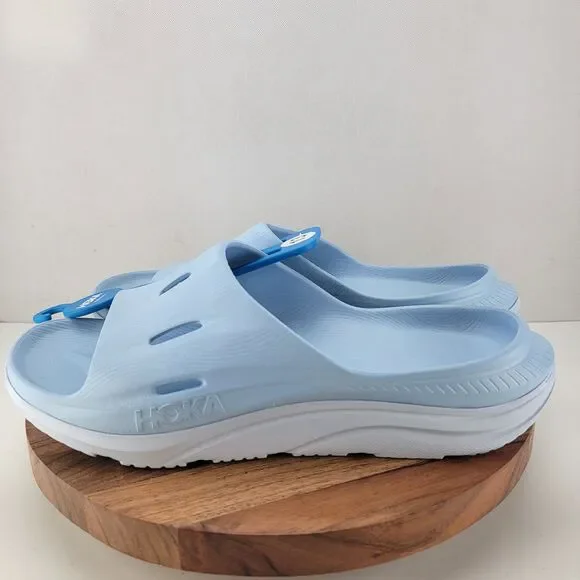 Hoka One One W15 M13 Baby Blue U Ora Recovery Slide 3 Sandals