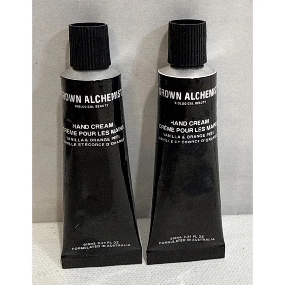 2x Grown‎ Alchemist Restorative Hand Cream Vanilla & Orange Peel 0.34 Oz Each