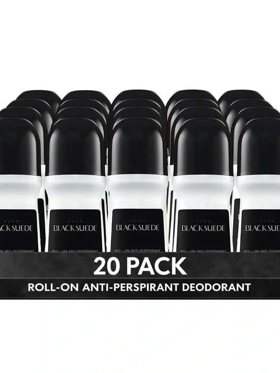 Avon Black Suede Roll-On Deodorant — Black & White