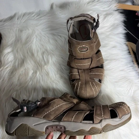 Teva Dozer 6748 Mens Brown Leather Hiking Sandals Water Shoes Size‎ 14