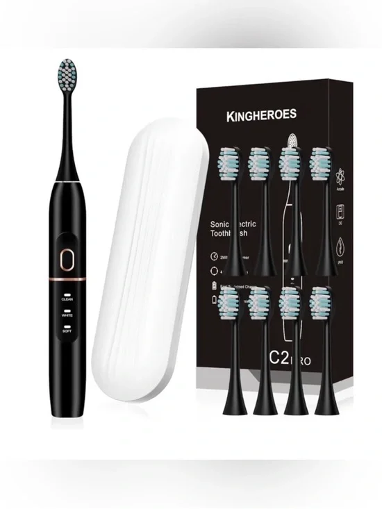 Black Pro Sonic Electric Toothbrush