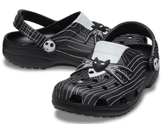 Crocs Clogs Mens 12 Jack Skellington Nightmare Before Christmas Black NWT