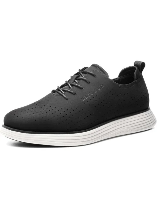 Bruno Marc Men's Black Grey Polyurethane Classic Casual Vibrant Fashion Sneaker