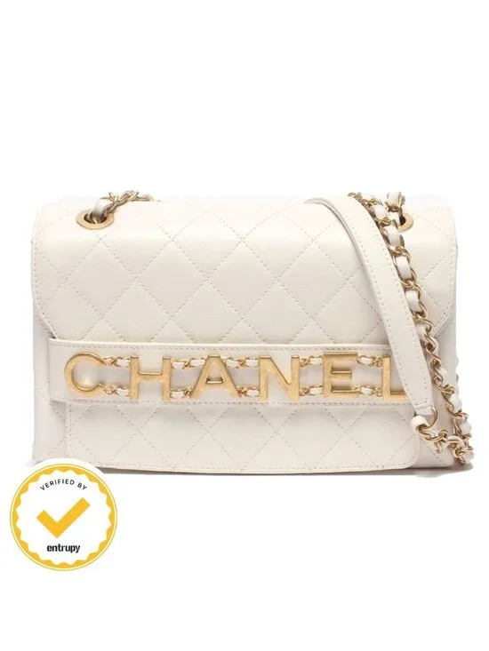 Chanel Chain Shoulder Bag Crossbody Gold Single Flap Double Quilted