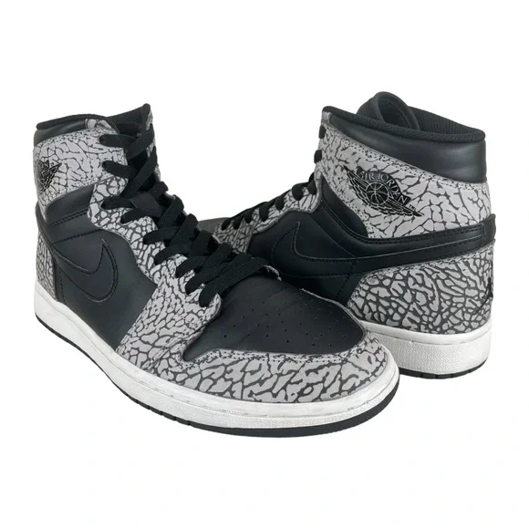 Nike Air Jordan 1 Retro High Black Elephant Men Size 10.5 839115 013‎