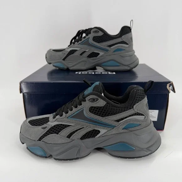 Reebok M Charge Mens Sneakers Med Grey‎ Blue Black AR30246M-NMB Size 9M