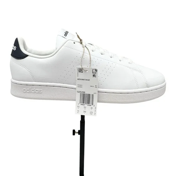 Adidas Advantage Mens Casual Classic Style Shoes Size 10 White/Ink Blue Sneakers