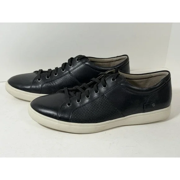 Rockport Shoes Mens‎ 11 M Colle Tie Casual Low Top Sneakers CH3342 Black Leather