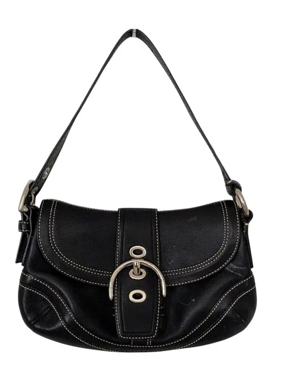 Coach Vintage Soho Black Leather Shoulder Bag