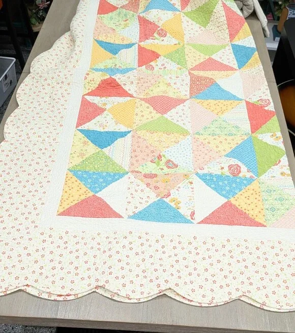 COTTON BERRY QUILT 74 X 74.