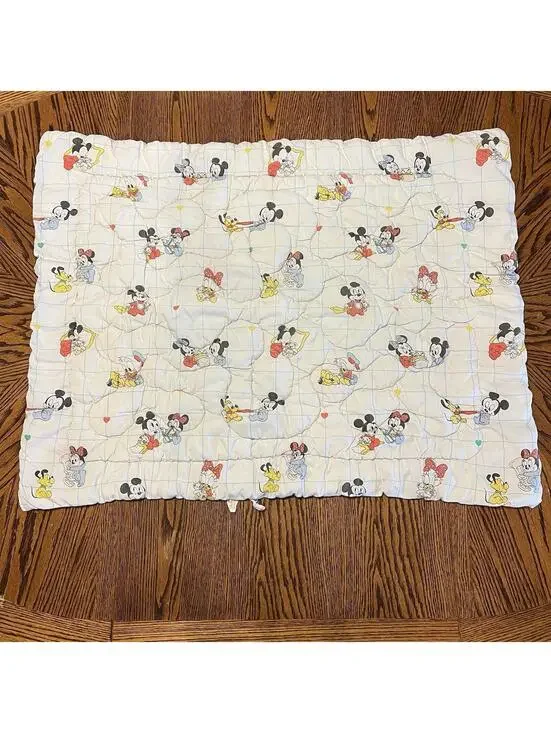 VTG Dundee DISNEY Baby Mickey Minnie Pluto Daisy Donald Duck Baby Comforter USA