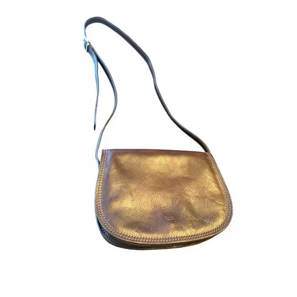 Genuine Leather Florence‎ Crossbody Bag Minnimalist Western Made in Italy