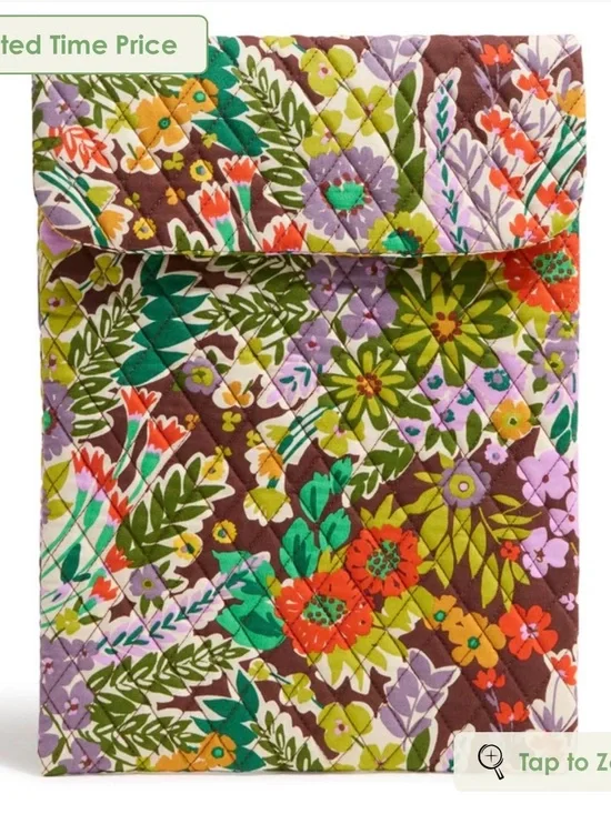 Vera Bradley Large Tech Sleeve in Evening Garden Bag