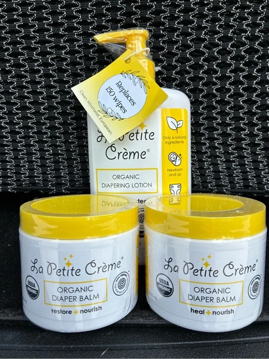 NEW Le Petite Crème Bundle 3 Pc Diaper Lotion Bomb Set Sealed
