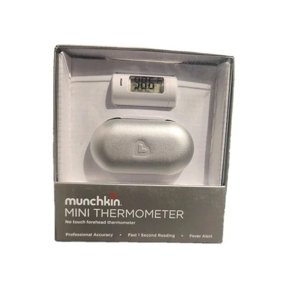 Munchkin Mini Thermometer No Touch Forehead Infrared Silver KFT-27 MKCA0892 NEW
