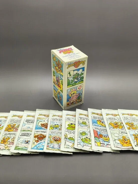 Vintage 1986 Avon Muppets Bubble Bath Comic Strip Packets with Original Box NOS