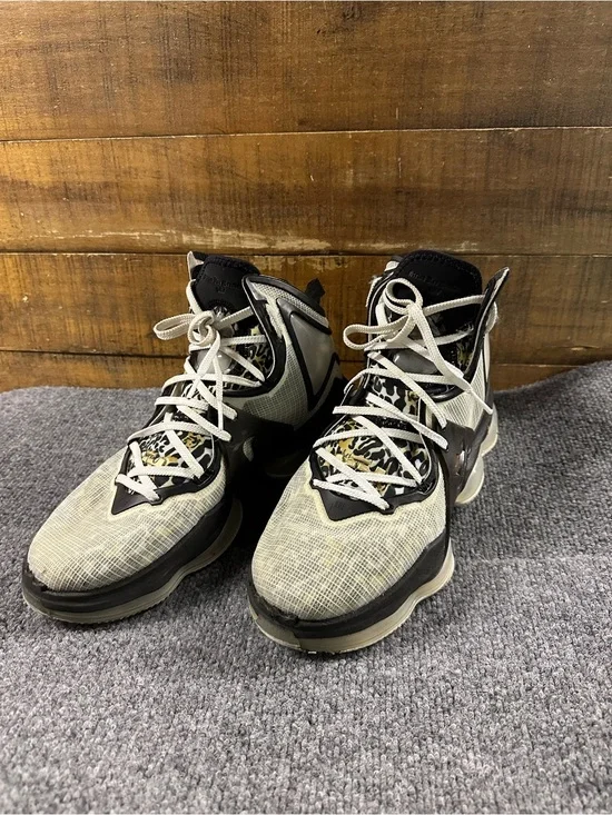 Nike High-Top Basketball Sneakers - Black & Cream