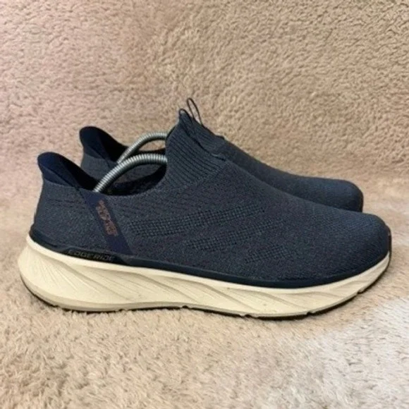 Skechers Hands Free Slip-ins Edge Ride Mens 10 Wide Navy Sneakers 232839WW