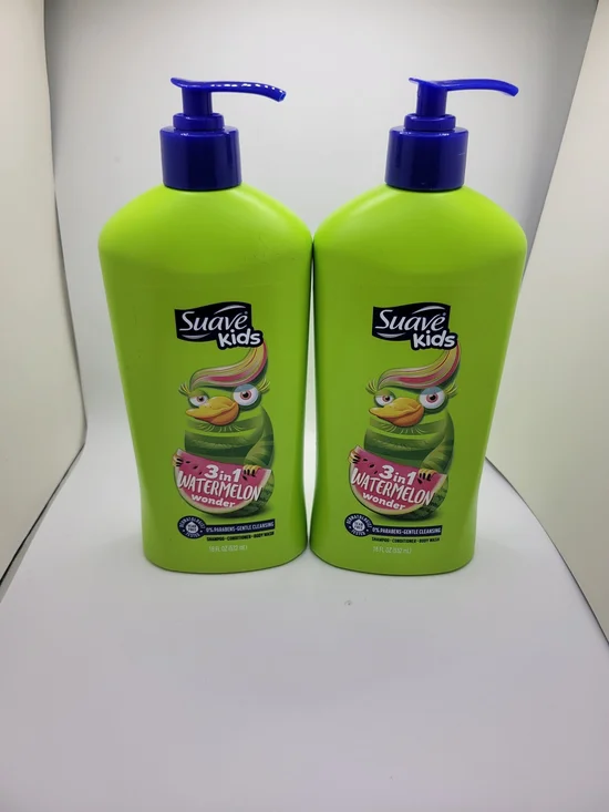 3-in-1 Watermelon Wonder Hair + Body + Shampoo - Green Suave Kids