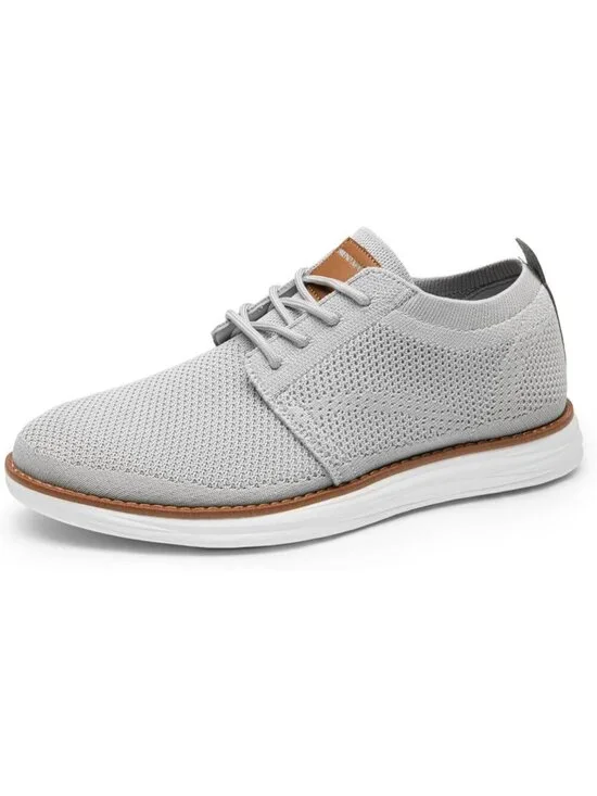 Bruno Marc Men's Grey Ethylene Vinyl Acetate Lace up Lightweight Sneakers