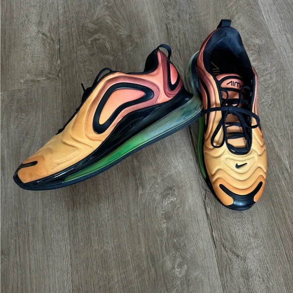 Nike Air Max 720 Sunset Mens Low Top Sneakers Orange/Black AO2924-800 2018