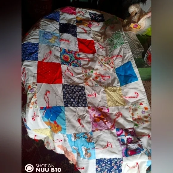 Handmade Patchwork Baby Size Quilt 30