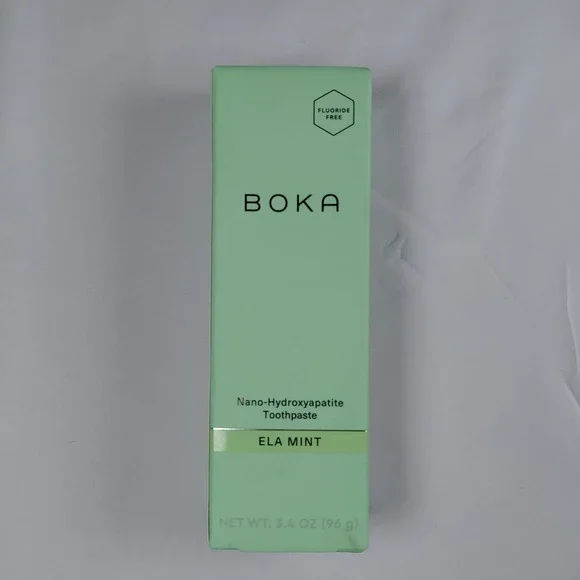 Boka Nano-Hydroxyapatite Toothpaste Ela Mint 3.4oz Tube Fluoride-Free Exp. 12/28