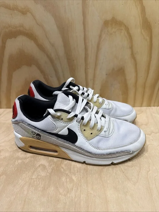 New Nike Air Max 90 SE Swoosh Fiber White DV3335-100 Mens Size 13