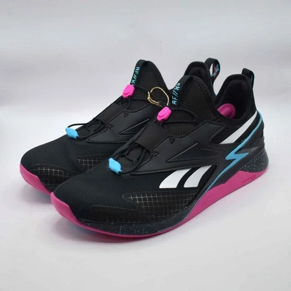 Reebok Nano X3 Froning Training Shoes Sneakers Men's Size 10 Black Pink Cyan NEW
