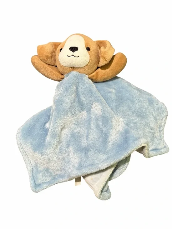 Carter’s Puppy Dog Security Blanket Lovey Blue Baby Blanket Plush