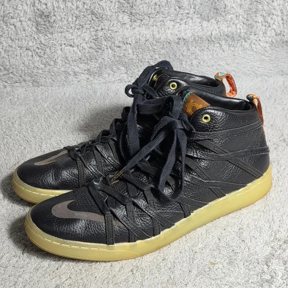 Nike KD Kevin Durant VII‎ Lifestyle Men's Black Leather 653871-001 Sz 11.5