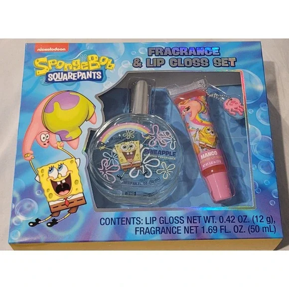 Nickelodeon SpongeBob Fragrance & Lip Gloss Set Pineapple Mango 1.69oz 0.42oz