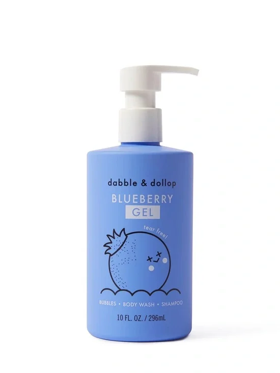 dabble & dollop Blueberry Bubble Bath, Body Wash & Shampoo