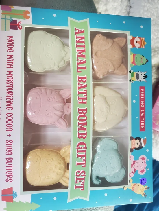 Animal Bath Bomb Gift Set - Assorted Pastel Colors